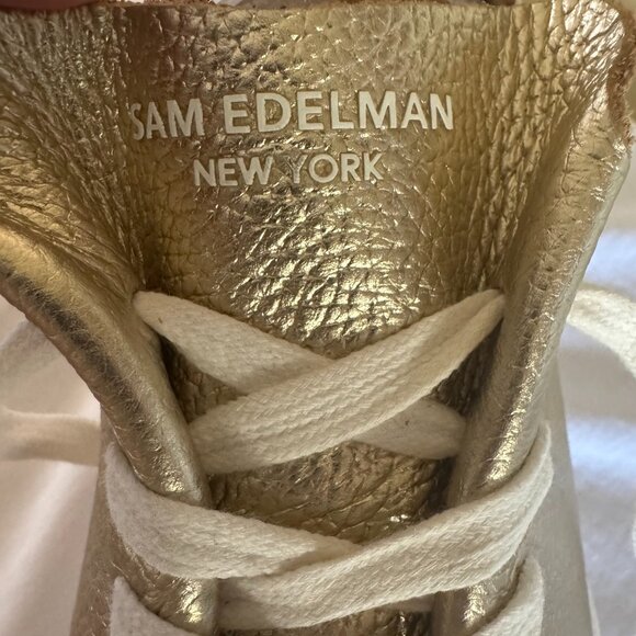 Sam Edelman Pipy Gold Platform Sneakers - Picture 7 of 10
